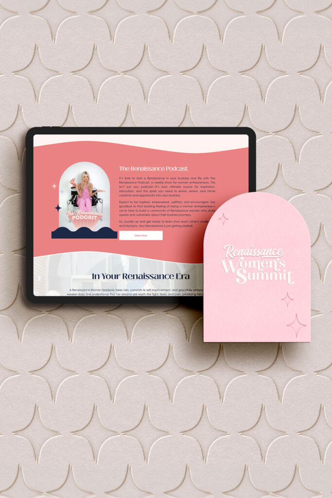 pink website design on Squarespace