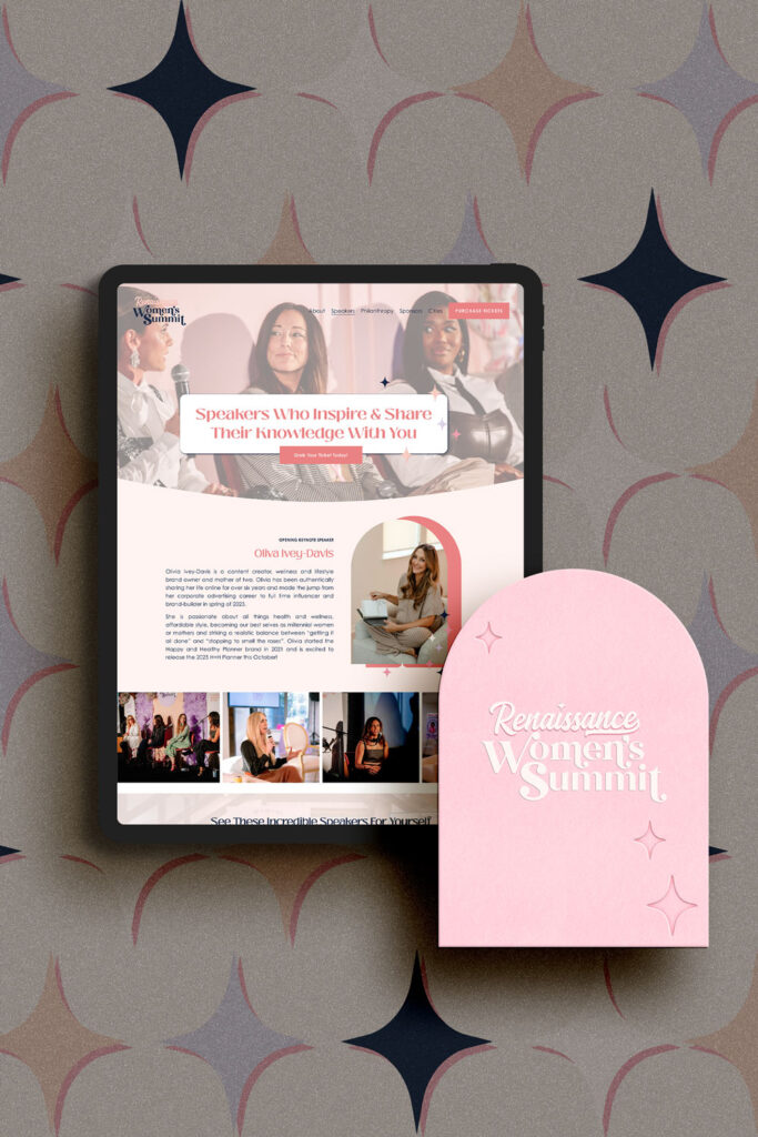 colorful, feminine website design