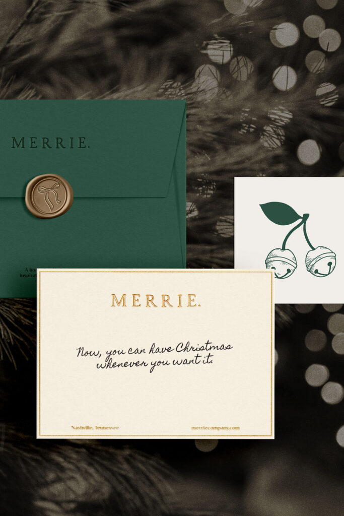 luxury brand design shown on stationery